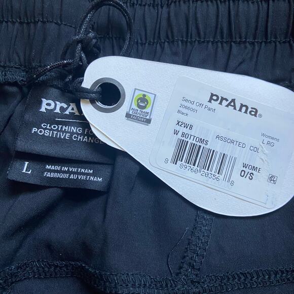 Prana Women's Black Wide Leg Pants - Picture 6 of 12